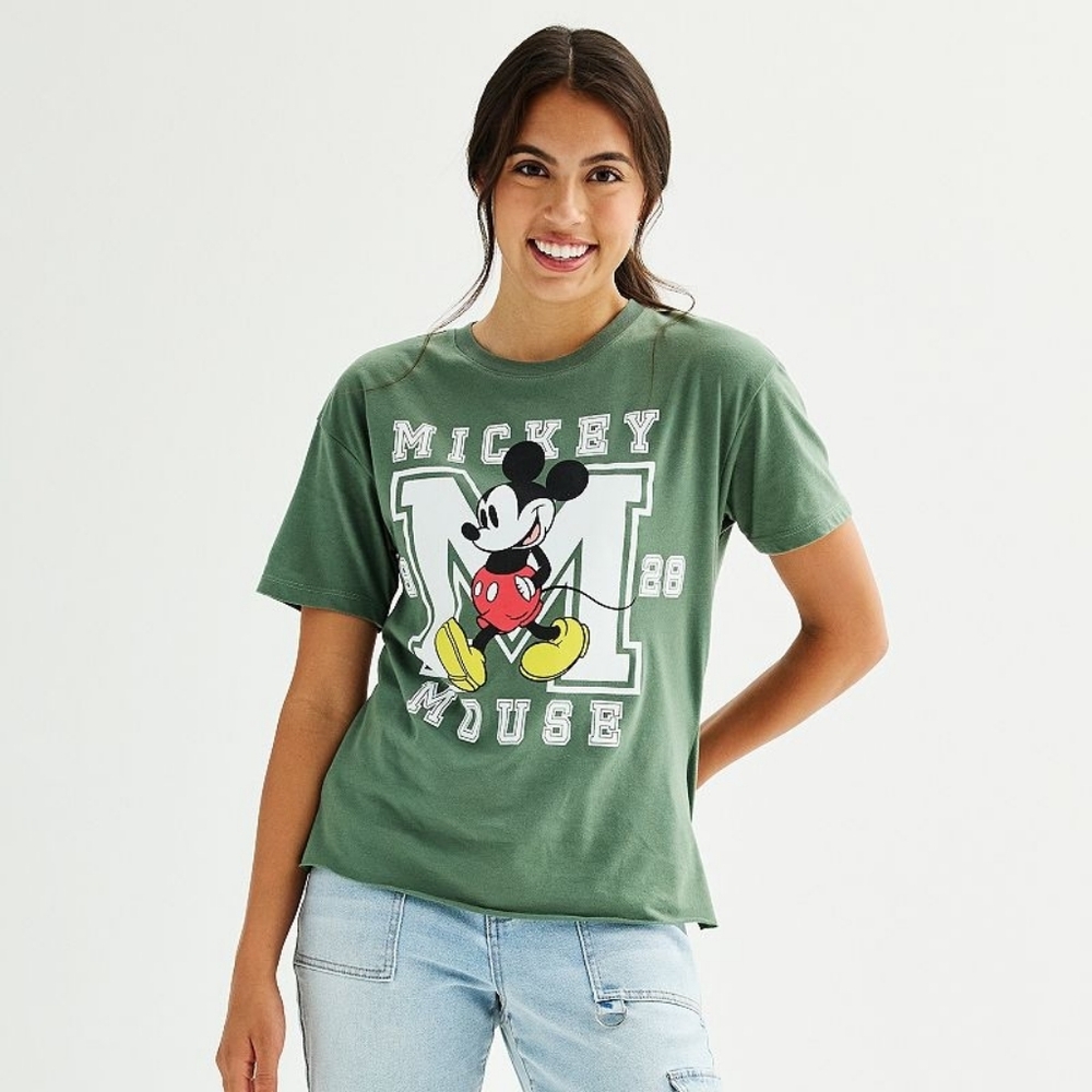 Dark Green Mickey Mouse Tee Shirt New With Tag Size XL